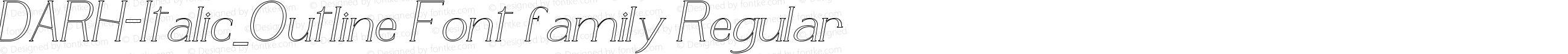 DARH-Italic_Outline Font family Regular
