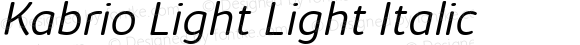 Kabrio Light Light Italic