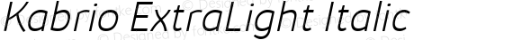 Kabrio ExtraLight Italic