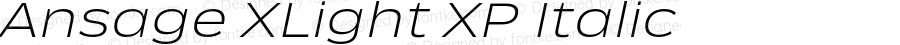 Ansage XLight XP Italic