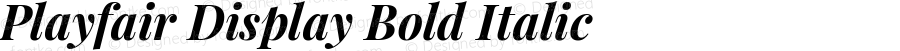 Playfair Display Bold Italic