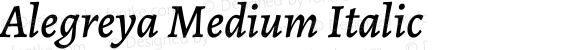 Alegreya Medium Italic