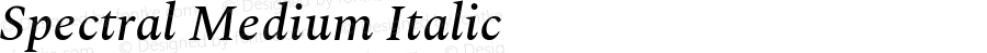 Spectral Medium Italic