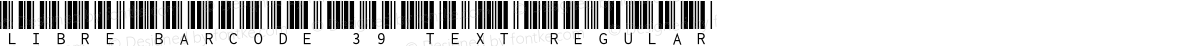 Libre Barcode 39 Text Regular