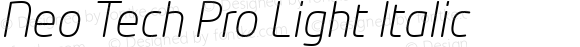 Neo Tech Pro Light Italic