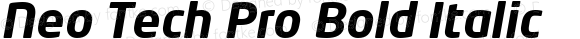 Neo Tech Pro Bold Italic Version 1.006 2005