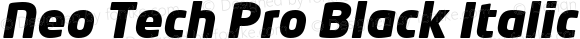 Neo Tech Pro Black Italic Version 1.059 2012