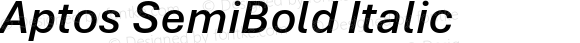 Aptos SemiBold Italic