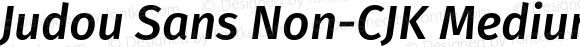 Judou Sans Non-CJK Medium Italic