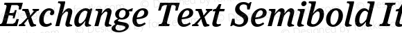 Exchange Text Semibold Italic