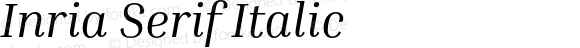 Inria Serif Italic
