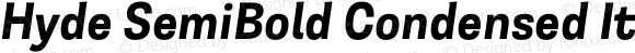 Hyde SemiBold Condensed Italic