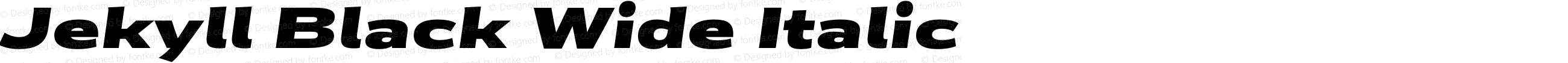 Jekyll Black Wide Italic