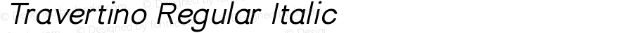 Travertino Regular Italic