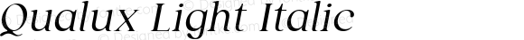 Qualux Light Italic