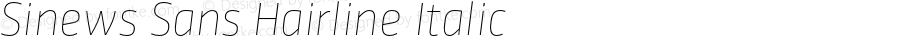 Sinews Sans Hairline Italic