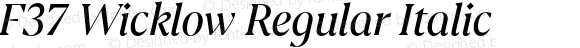 F37 Wicklow Regular Italic