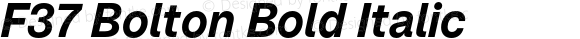 F37 Bolton Bold Italic