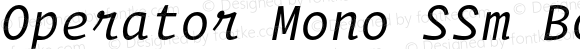 Operator Mono SSm Book Italic