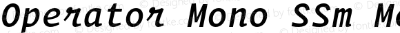 Operator Mono SSm Medium Italic