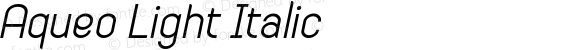 Aqueo Light Italic