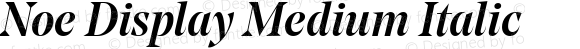 Noe Display Medium Italic