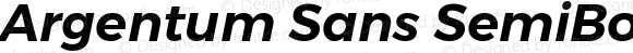 Argentum Sans SemiBold Italic