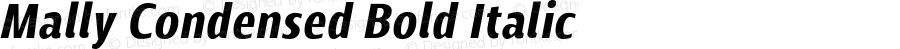 Mally Condensed Bold Italic