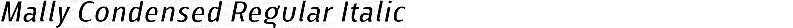 Mally Condensed Regular Italic