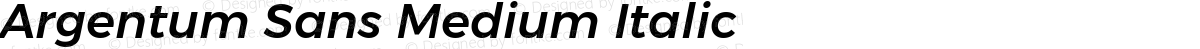 Argentum Sans Medium Italic