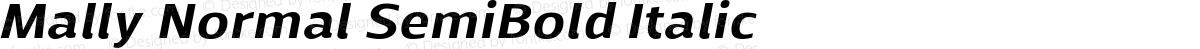 Mally Normal SemiBold Italic