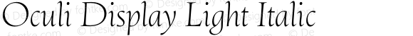 Oculi Display Light Italic