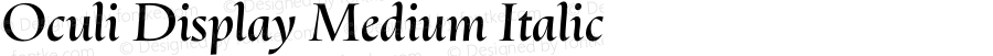 Oculi Display Medium Italic