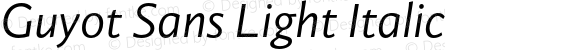 Guyot Sans Light Italic