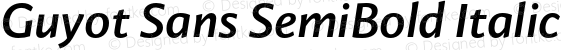 Guyot Sans SemiBold Italic
