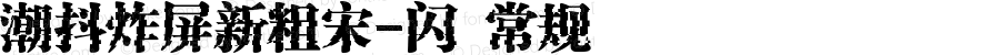 潮抖炸屏新粗宋-闪 常规 Version 1.0  www.reeji.com  锐字潮牌字库 上海锐线创意设计有限公司拥有版权