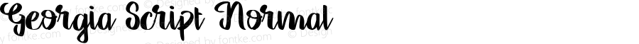 Georgia Script Normal Version 001.001