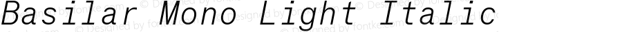 Basilar Mono Light Italic