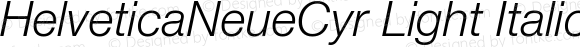 HelveticaNeueCyr Light Italic