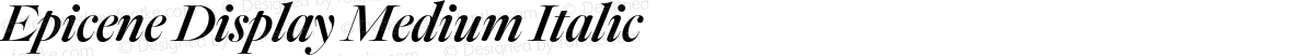 Epicene Display Medium Italic