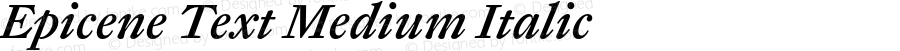 Epicene Text Medium Italic