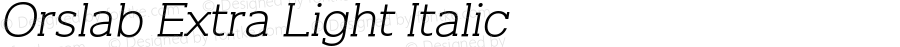 Orslab-ExtraLightItalic