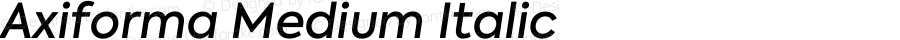 Axiforma Medium Italic