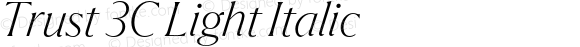 Trust 3C Light Italic