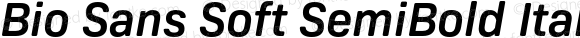 Bio Sans Soft SemiBold Italic