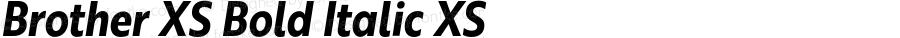 Brother XS Bold Italic XS