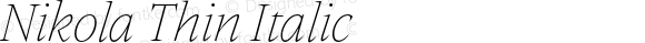 Nikola Thin Italic