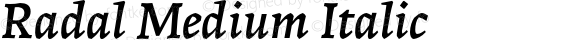 Radal Medium Italic