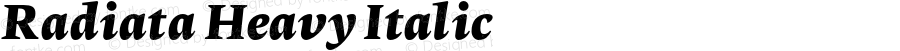 Radiata Heavy Italic