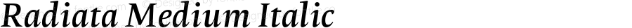 Radiata Medium Italic